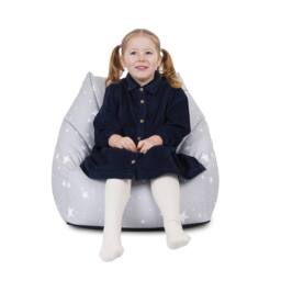 rucomfy Beanbags rucomfy Indoor Grey Stars Snuggle Chair Bean Bag - Kids Armchair Seat - thumbnail 5
