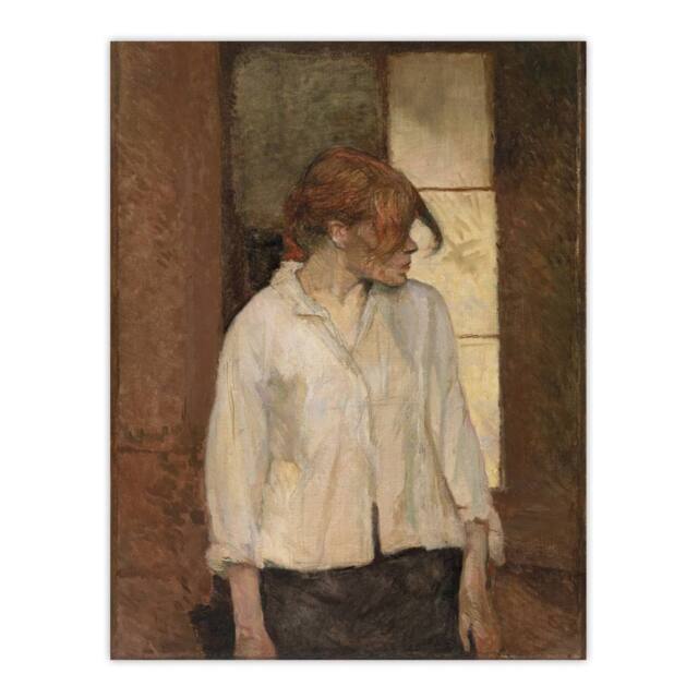 "Artery8 Montrouge Rosa La Rouge Vintage Wall Art Print Toulouse Lautrec in Brown - Size: W12"" x H16""" - image 1