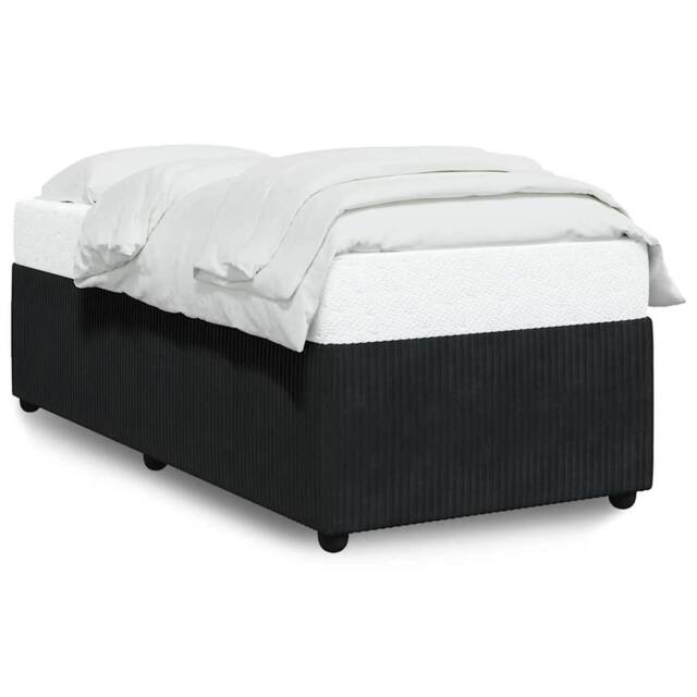 Berkfield Home Bed Frame without Mattress Black Single Velvet - image 1