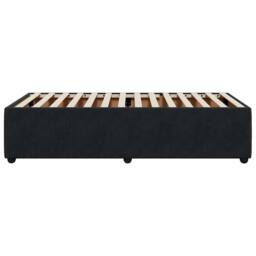 Berkfield Home Bed Frame without Mattress Black Single Velvet - thumbnail 5