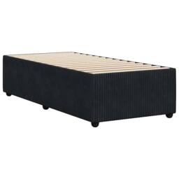 Berkfield Home Bed Frame without Mattress Black Single Velvet - thumbnail 6
