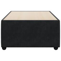 Berkfield Home Bed Frame without Mattress Black Single Velvet - thumbnail 4