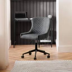 Cheshire Executive Lochlan Office Chair in Grey Velvet - thumbnail 2