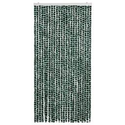 Berkfield Home Insect Curtain Green & White 100x220 cm Chenille - thumbnail 3