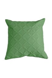 Homescapes Ultrasonic Quilted Embossed Cushion Cover in Green - Size: 40 cm x 40 cm
