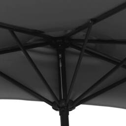 Berkfield Home Balcony Parasol with Aluminium Pole Black 270x144x222 cm Half - Size: 270 x 144 x 222 cm - thumbnail 6