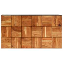 Berkfield Home Coffee Table 110x60x40 cm Solid Acacia Wood & Steel in Brown - Size: 110 x 60 x 40 cm - thumbnail 4