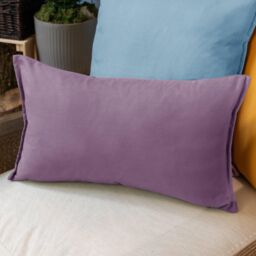 Voyage Maison Alfresco Rectangular Oxford Outdoor Cushion in Purple - Size: 30 cm x 50 cm - thumbnail 1