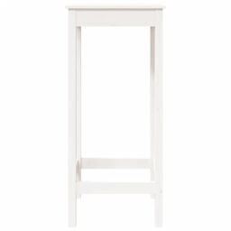 Berkfield Home Bar Table White 50x50x110 cm Solid Wood Pine - Size: 50 x 50 x 110 cm - thumbnail 5