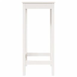 Berkfield Home Bar Table White 50x50x110 cm Solid Wood Pine - Size: 50 x 50 x 110 cm - thumbnail 6