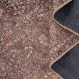 Kukoon Traditional Design Cotton Chenille Rug Beige Machine Washable in Taupe - Size: 160 cm x 230 cm - thumbnail 9