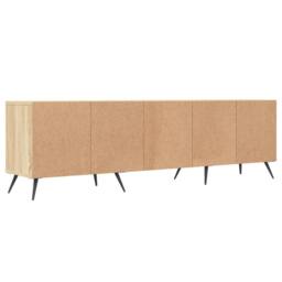 Berkfield Home TV Cabinet Sonoma Oak 150x30x44.5 cm Engineered Wood in Natural - thumbnail 8