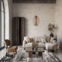 Desire Rugs Mayfair Living Room Area Rug Metallic Sheen Modern Abstract Design in Grey - Size: 120 cm x 170 cm - thumbnail 3