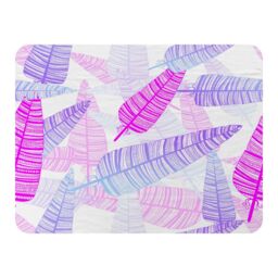 Benjamin Tate Design Purple Feathers Blanket in Natural - Size: 120 cm x 150 cm - thumbnail 1