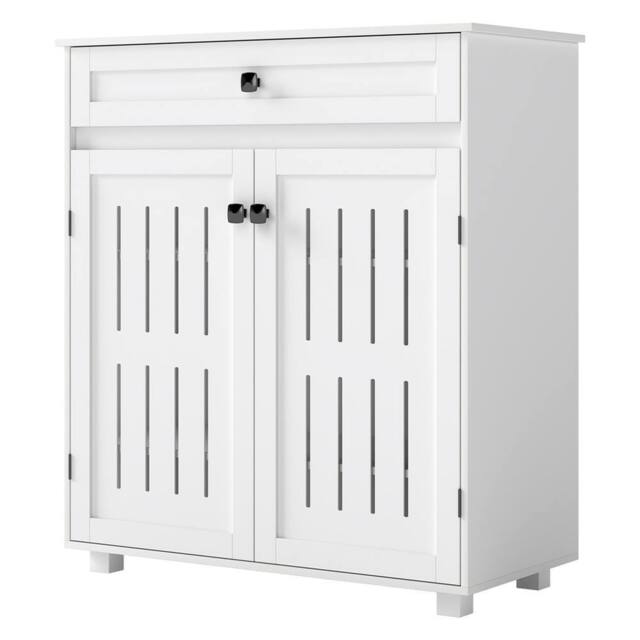 Levede Shoe Cabinet 4-Tier Door Entryway Storage Rack Organizer Cupboard in White - image 1