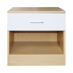 Comfy Living Ltd Modern High Gloss One Drawer Bedside Table in Natural - thumbnail 5