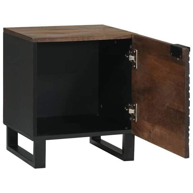 Berkfield Home Bedside Cabinet 40 x 33.5 x 46 cm - Solid Mango Wood in Brown - image 1