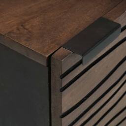 Berkfield Home Bedside Cabinet 40 x 33.5 x 46 cm - Solid Mango Wood in Brown - thumbnail 6