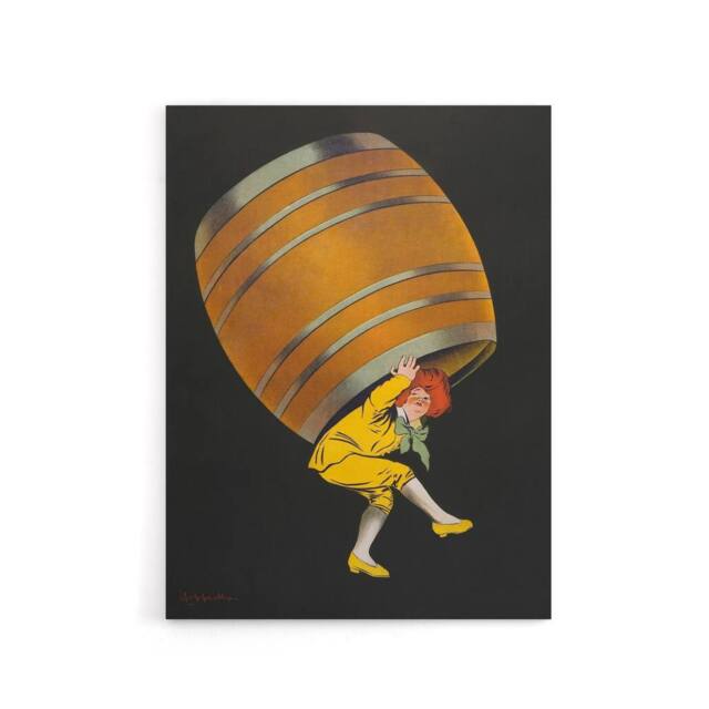 "Artery8 Cognac Pellisson Vintage Advert Canvas Wall Art Print Cappiello in Black - Size: W12"" x H16""" - image 1