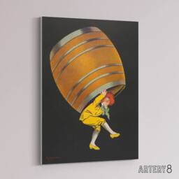 "Artery8 Cognac Pellisson Vintage Advert Canvas Wall Art Print Cappiello in Black - Size: W12"" x H16""" - thumbnail 2