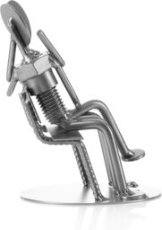 Novecrafto Nut & Bolt Sweethearts Sculpture Iron Figurine - Romantic Gift in Silver - thumbnail 4
