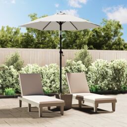 Berkfield Home Parasol Sand White 200x224 cm Aluminium