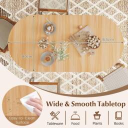 VOGREX Folding Multifunction Table Drop Leaf Extendable Dining Table in Brown - thumbnail 3