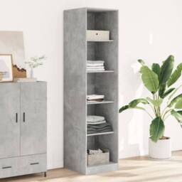 Berkfield Home Wardrobe Concrete Grey 50x50x200 cm Engineered Wood - Size: 50 x 50 x 200 cm - thumbnail 2