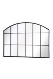 "MirrorOutlet Black Framed Arched Wall Over Mantle Mirror 35"" X 26"" (90CM X 65CM) - Size: 1 Pack" - thumbnail 4