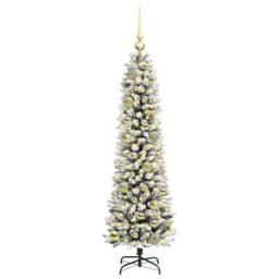 Berkfield Home Stunning Artificial Christmas Tree with 150 LEDs Green & white - thumbnail 1
