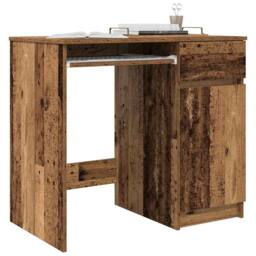 Berkfield Home Durable Desk Old Wood 86x49x76 cm Engineered Wood in Brown - Size: 86 x 49 x 76 cm - thumbnail 4