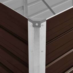 Berkfield Home Garden Raised Bed Brown 240x80x45 cm Galvanised Steel - Size: 240 x 80 x 45 cm - thumbnail 6
