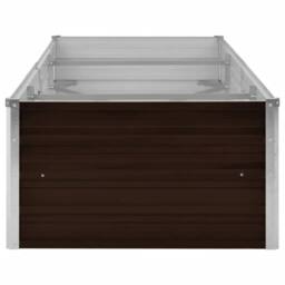 Berkfield Home Garden Raised Bed Brown 240x80x45 cm Galvanised Steel - Size: 240 x 80 x 45 cm - thumbnail 5