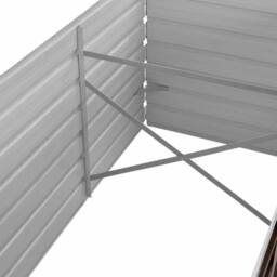 Berkfield Home Garden Raised Bed Brown 240x80x45 cm Galvanised Steel - Size: 240 x 80 x 45 cm - thumbnail 7