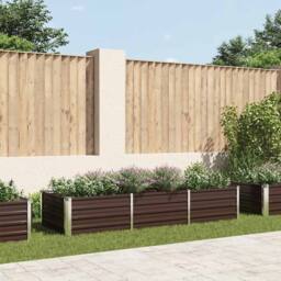 Berkfield Home Garden Raised Bed Brown 240x80x45 cm Galvanised Steel - Size: 240 x 80 x 45 cm - thumbnail 2
