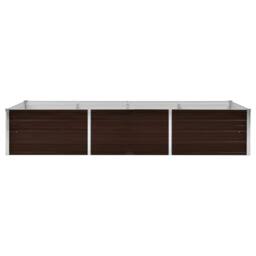 Berkfield Home Garden Raised Bed Brown 240x80x45 cm Galvanised Steel - Size: 240 x 80 x 45 cm - thumbnail 4