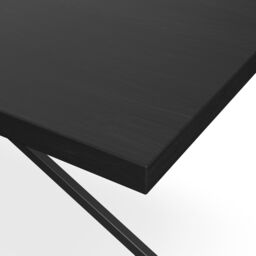 More4Homes Donni Dining Table & Chairs - Black Table Top w Black Legs + Nova Velvet Dining Chair Set Of 4 in Mustard - thumbnail 4
