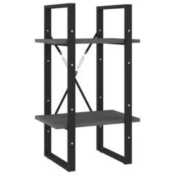Berkfield Home 5-Tier Book Cabinet Grey 40x30x175 cm Pinewood - Size: 40 x 30 x 175 cm - thumbnail 4