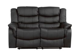 Artemis Home Almeira 2 Seat Recliner Sofa in Black - thumbnail 2