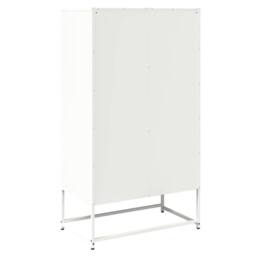 Berkfield Home Highboard White 68x39x123 cm Steel - Size: 68 x 39 x 123 cm - thumbnail 8