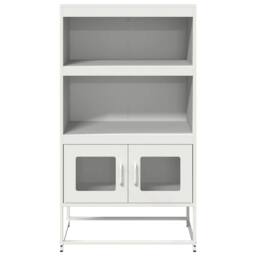 Berkfield Home Highboard White 68x39x123 cm Steel - Size: 68 x 39 x 123 cm - thumbnail 5