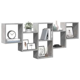 Berkfield Home Wall Shelf Concrete Grey 159x18x66 cm Engineered Wood - Size: 159 x 18 x 66 cm - thumbnail 3