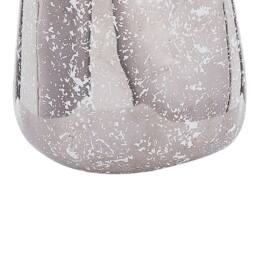 Wyld and Coco Silver Stoneware Vase 20 cm Asymmetrical White Speckle Finish - thumbnail 5