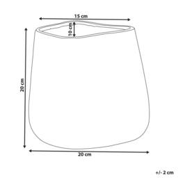 Wyld and Coco Silver Stoneware Vase 20 cm Asymmetrical White Speckle Finish - thumbnail 4