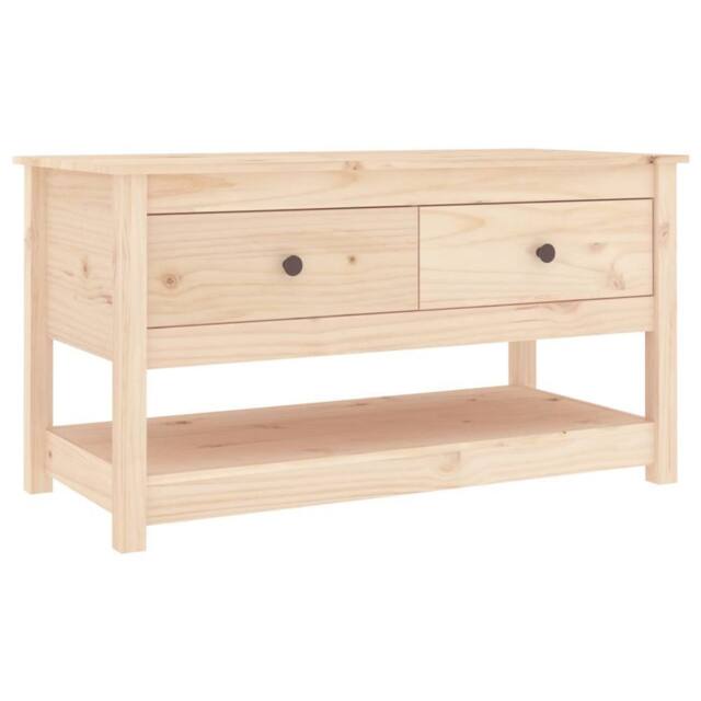 Berkfield Home Coffee Table 102x49x55 cm Solid Wood Pine in Light Tan - Size: 102 x 49 x 55 cm - image 1