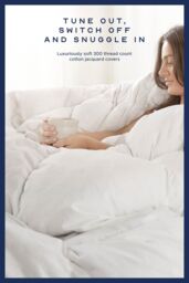 Snuggledown Retreat Hungarian Goose Down 13.5 Tog Winter Duvet With 2 Pillows in White - Size: Double - thumbnail 2