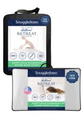 Snuggledown Retreat Hungarian Goose Down 13.5 Tog Winter Duvet With 2 Pillows in White - Size: Double - thumbnail 1