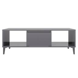 Berkfield Home Coffee Table High Gloss Grey 103.5x60x35 cm Engineered Wood - thumbnail 5