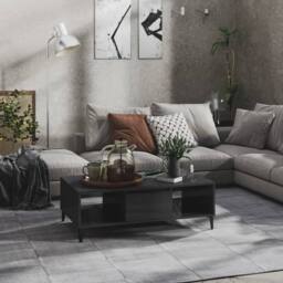 Berkfield Home Coffee Table High Gloss Grey 103.5x60x35 cm Engineered Wood - thumbnail 2