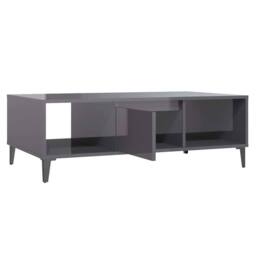 Berkfield Home Coffee Table High Gloss Grey 103.5x60x35 cm Engineered Wood - thumbnail 7